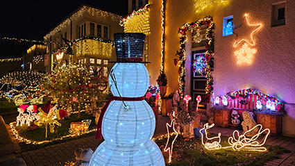 Weihnachtszauber in der Webersiedlung Engelbleck in Mönchengladbach